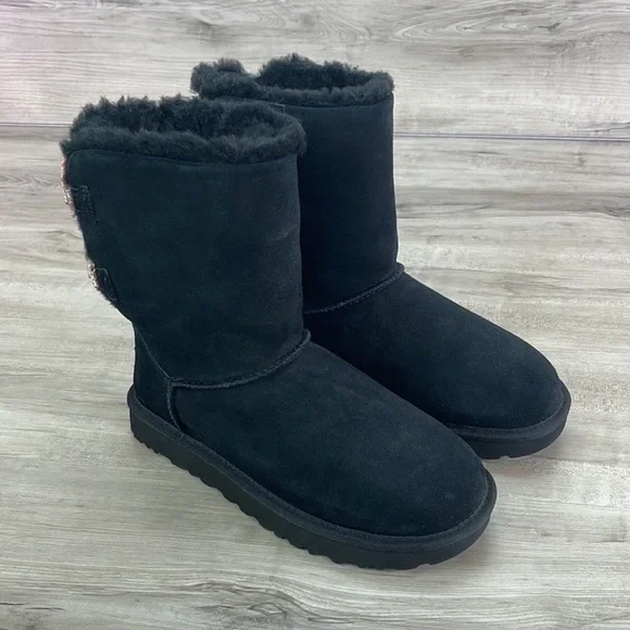 🍁UGG🍁 W BAILEY BOW ABSTRACT SPLATTER BOOTS - Picture 2 of 13